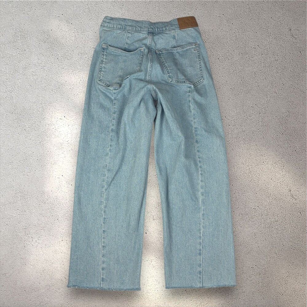 Madewell Emmett Wide-Leg Jeans Women's 25 Blue Light Wash Ankle Crop Normcore - Picture 2 of 10
